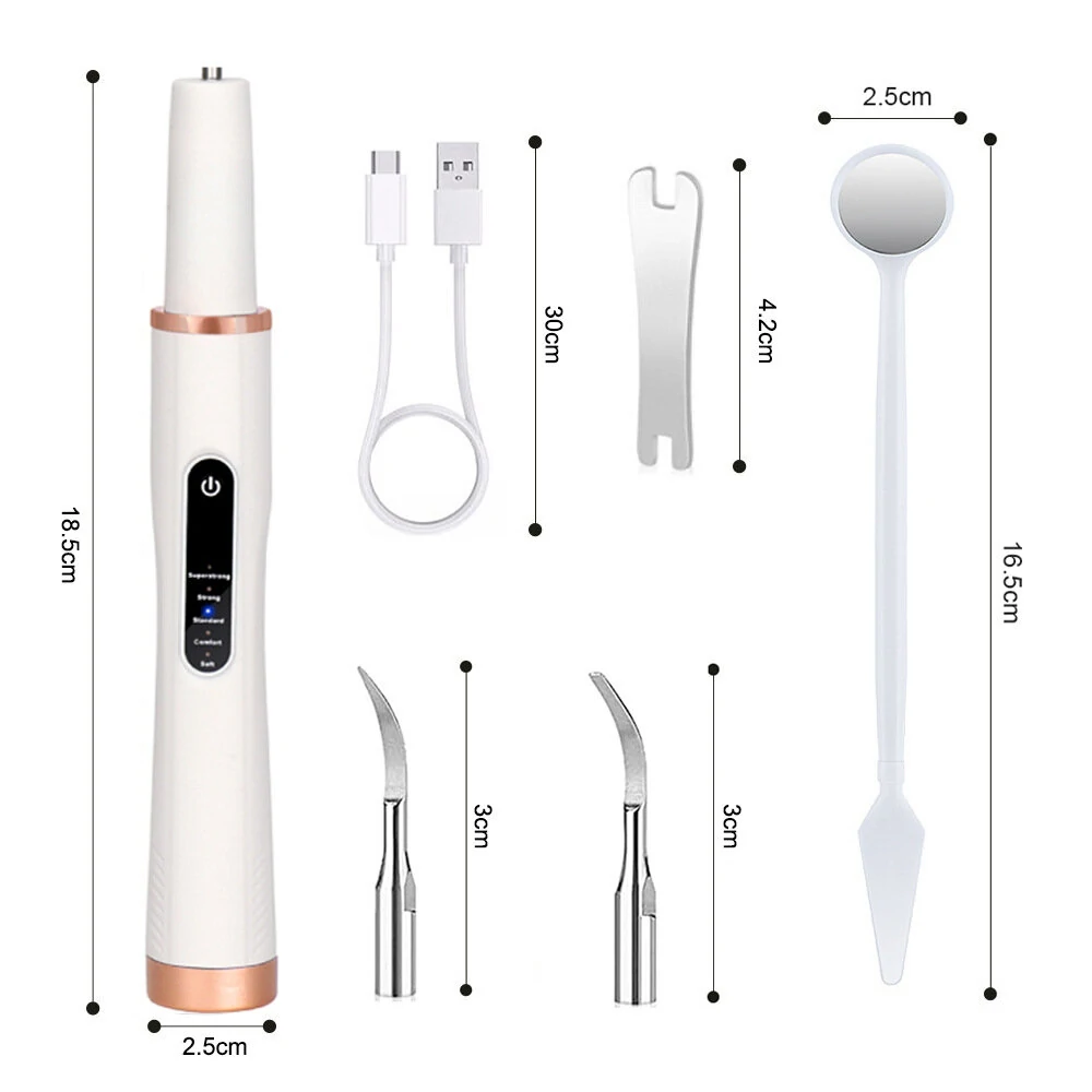 (image for) Ultrasonic Electric Dental Tooth Cleaner Cleaning Oral Irrigator Kit for Teeth Stains Plaque/Teeth Whitening/Teeth Cavity